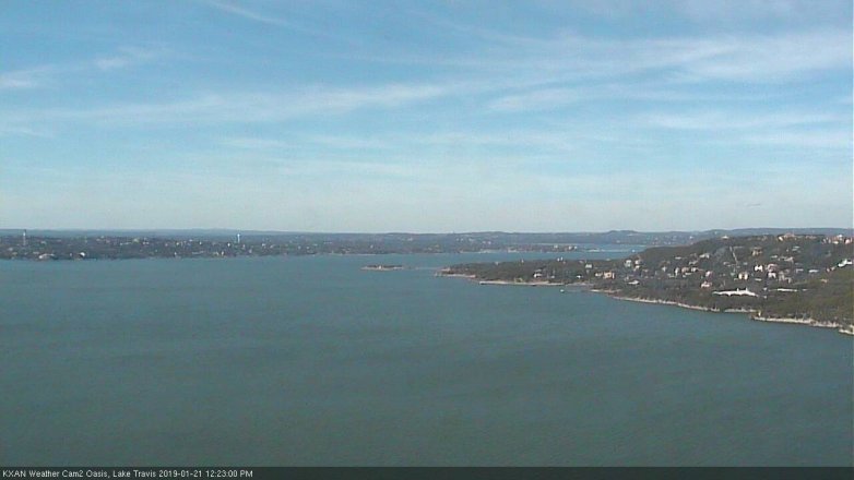 Lake Travis webcam, January 21, 2019 11:25 AM CT