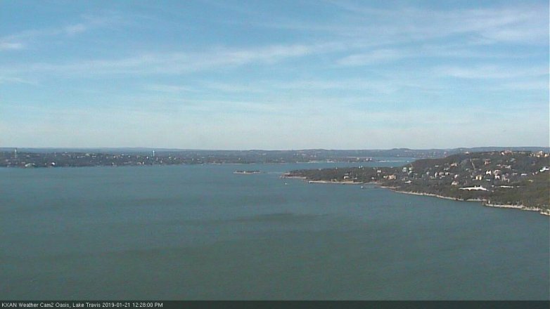 Lake Travis webcam, January 21, 2019 11:30 AM CT