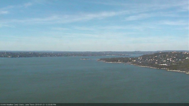 Lake Travis webcam, January 21, 2019 11:35 AM CT