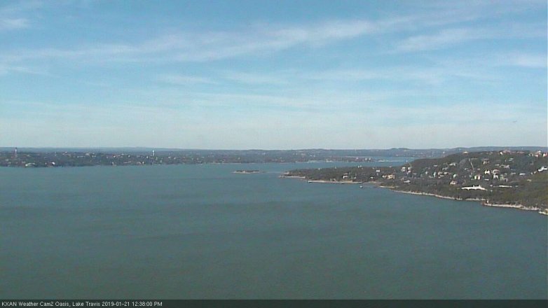 Lake Travis webcam, January 21, 2019 11:40 AM CT