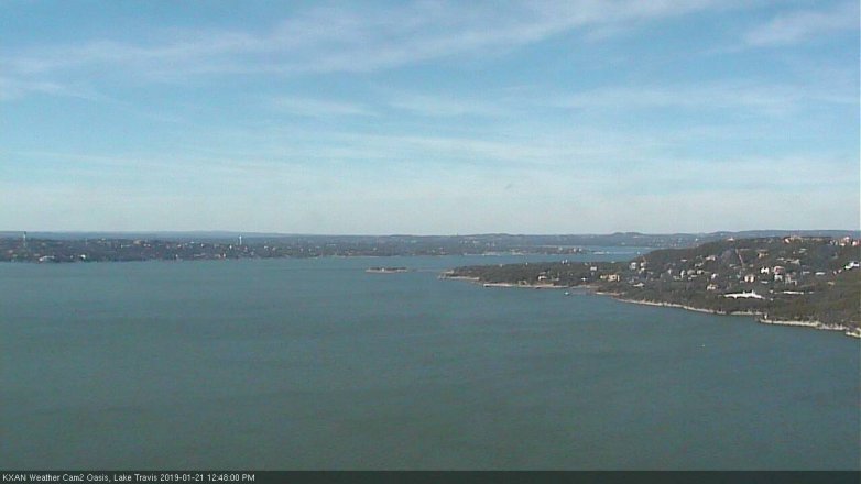Lake Travis webcam, January 21, 2019 11:50 AM CT