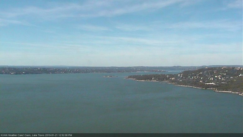 Lake Travis webcam, January 21, 2019 11:55 AM CT