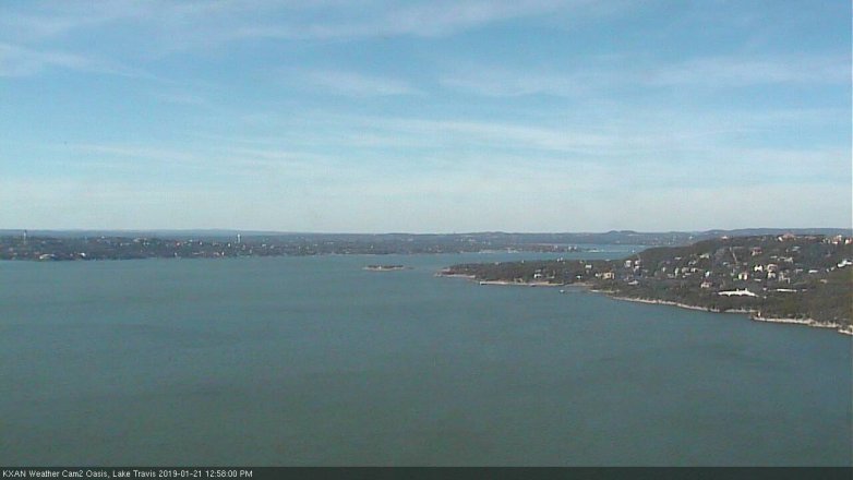 Lake Travis webcam, January 21, 2019 12:00 PM CT