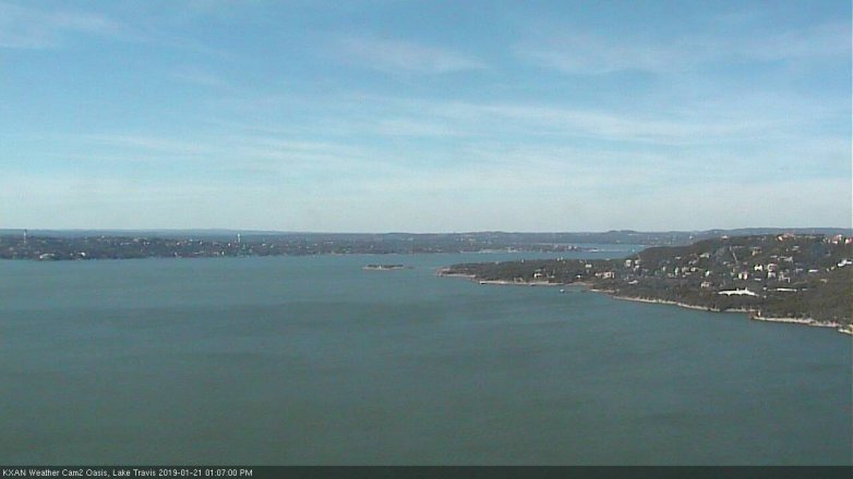 Lake Travis webcam, January 21, 2019 12:10 PM CT