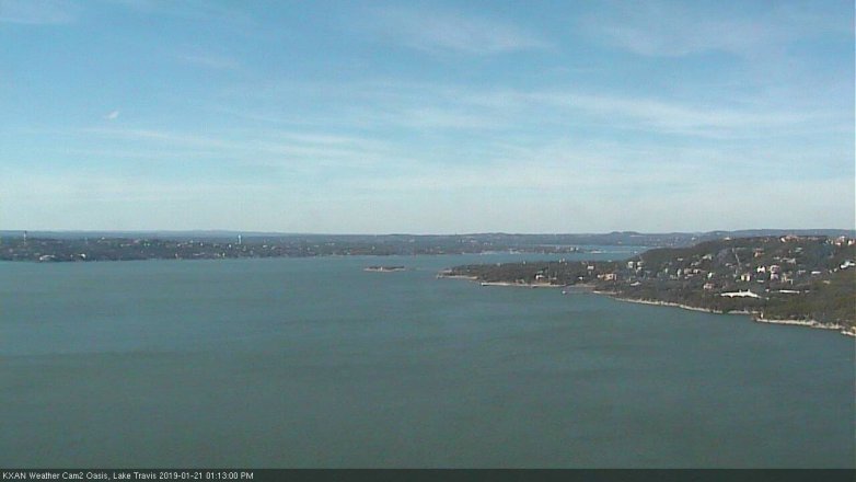 Lake Travis webcam, January 21, 2019 12:15 PM CT