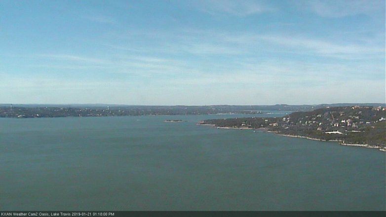 Lake Travis webcam, January 21, 2019 12:20 PM CT