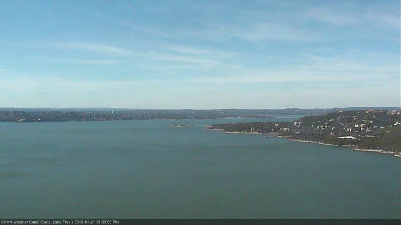 Lake Travis webcam, January 21, 2019 12:35 PM CT