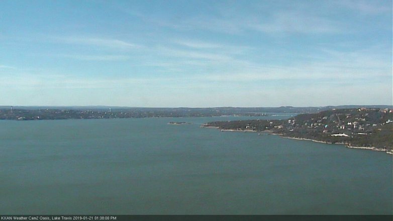 Lake Travis webcam, January 21, 2019 12:40 PM CT