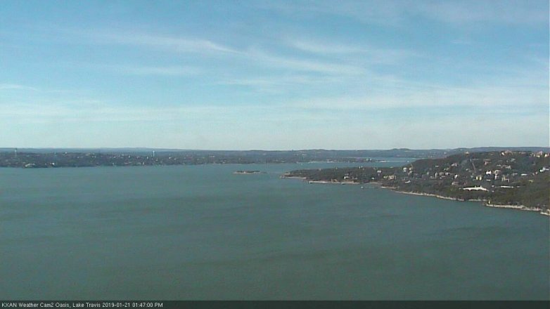Lake Travis webcam, January 21, 2019 12:50 PM CT