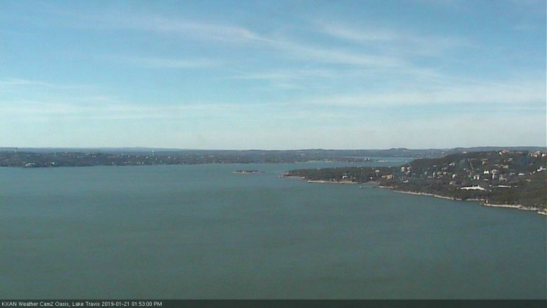 Lake Travis webcam, January 21, 2019 12:55 PM CT
