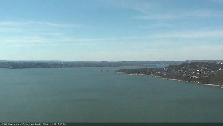 Lake Travis webcam, January 21, 2019 1:20 PM CT
