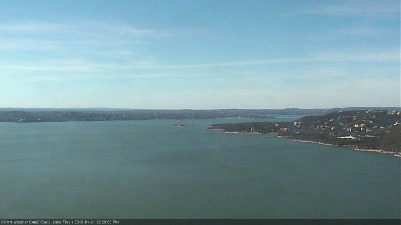 Lake Travis webcam, January 21, 2019 1:30 PM CT