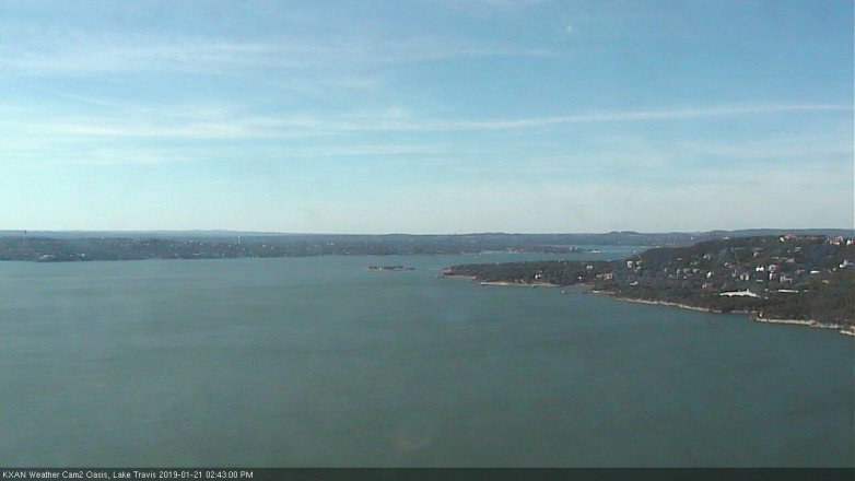 Lake Travis webcam, January 21, 2019 1:45 PM CT
