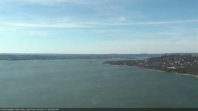 Lake Travis webcam, January 21, 2019 2:00 PM CT