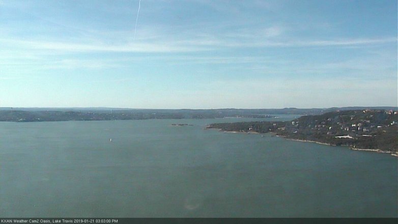Lake Travis webcam, January 21, 2019 2:05 PM CT