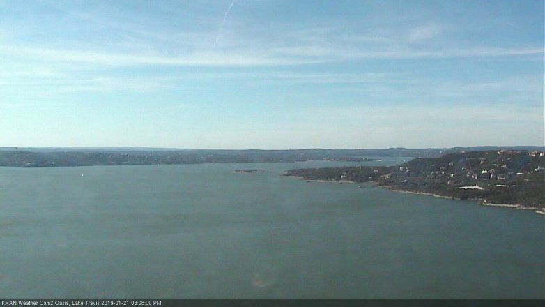 Lake Travis webcam, January 21, 2019 2:10 PM CT