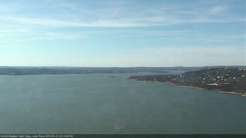 Lake Travis webcam, January 21, 2019 2:15 PM CT