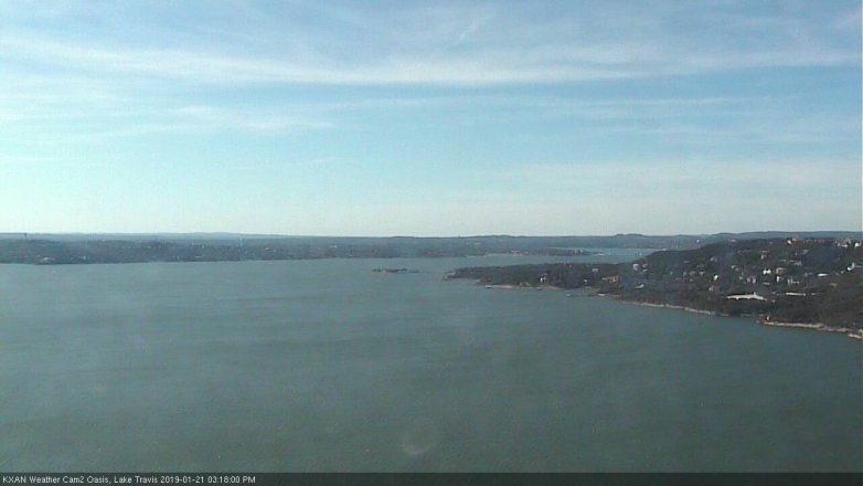 Lake Travis webcam, January 21, 2019 2:20 PM CT