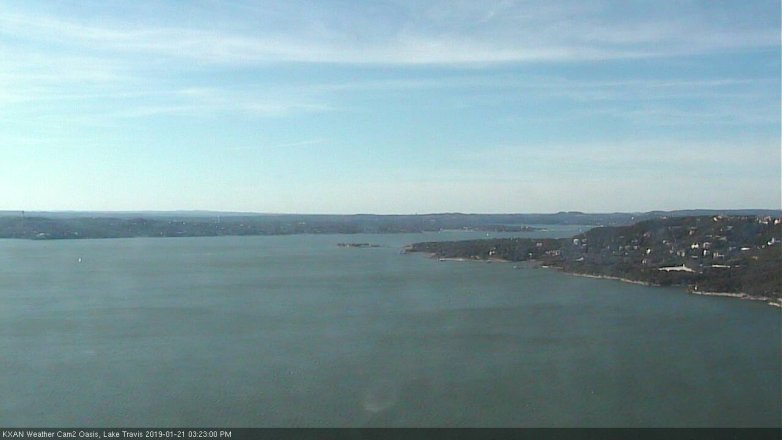 Lake Travis webcam, January 21, 2019 2:25 PM CT