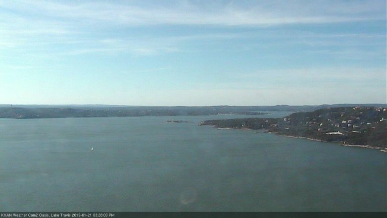 Lake Travis webcam, January 21, 2019 2:30 PM CT