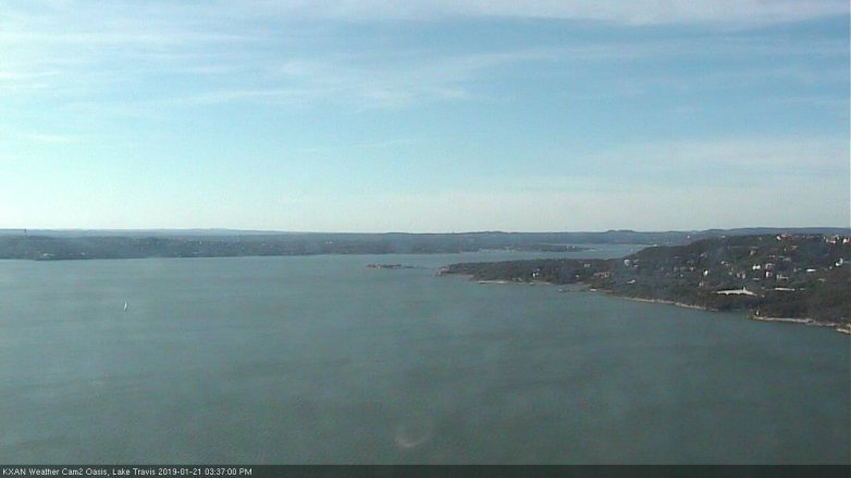 Lake Travis webcam, January 21, 2019 2:40 PM CT