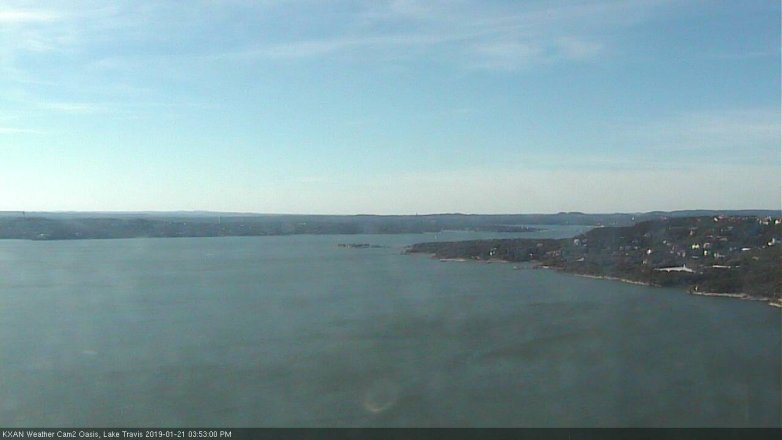 Lake Travis webcam, January 21, 2019 2:55 PM CT