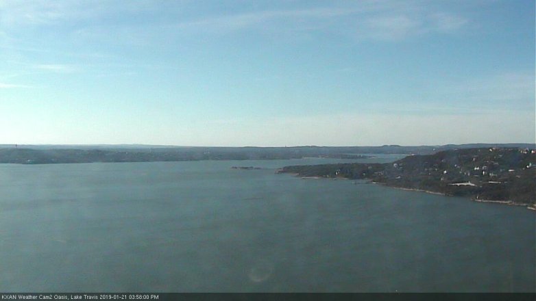 Lake Travis webcam, January 21, 2019 3:00 PM CT