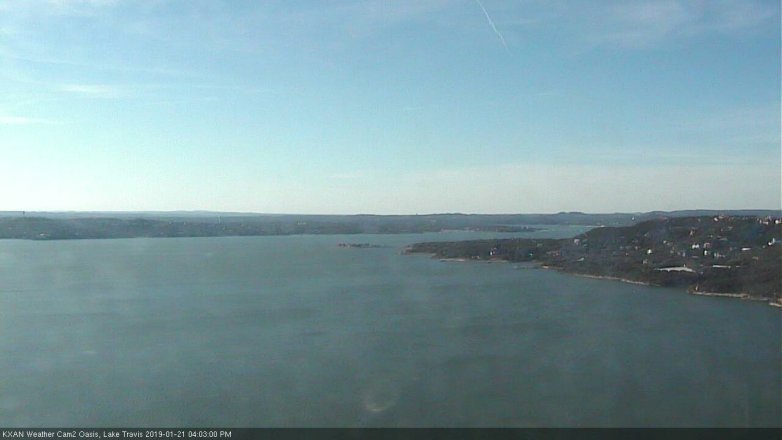 Lake Travis webcam, January 21, 2019 3:05 PM CT