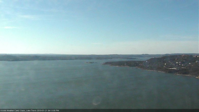 Lake Travis webcam, January 21, 2019 3:15 PM CT