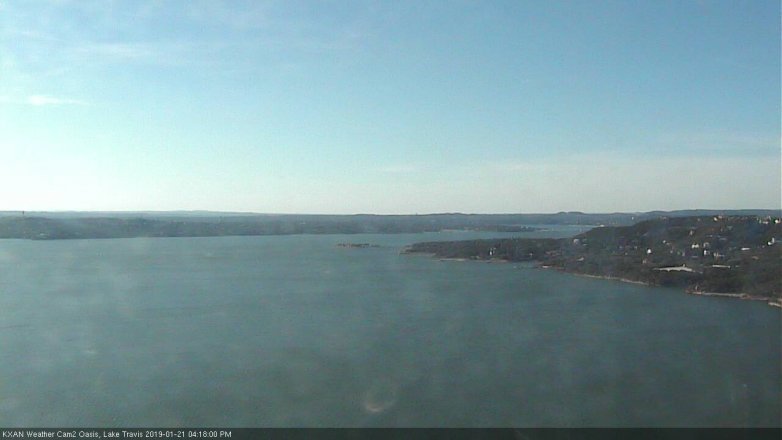 Lake Travis webcam, January 21, 2019 3:20 PM CT