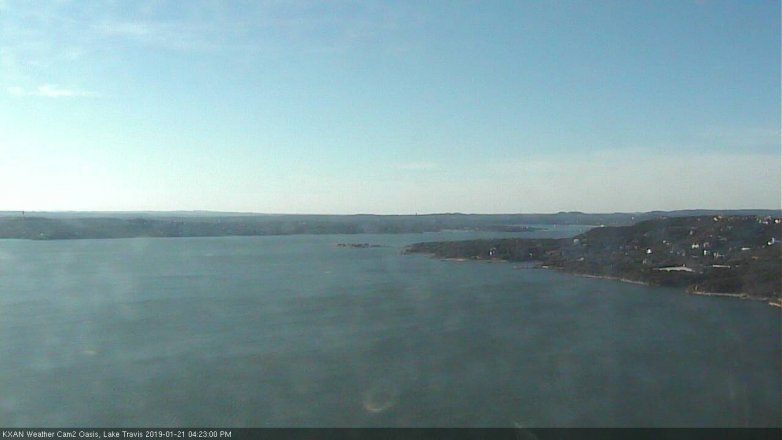 Lake Travis webcam, January 21, 2019 3:25 PM CT