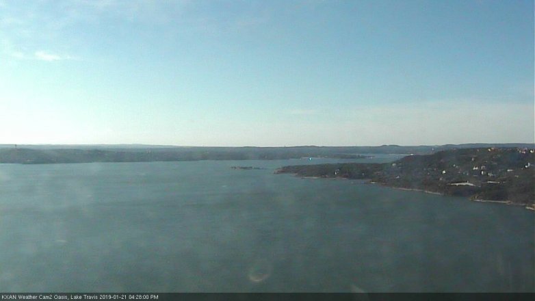 Lake Travis webcam, January 21, 2019 3:30 PM CT