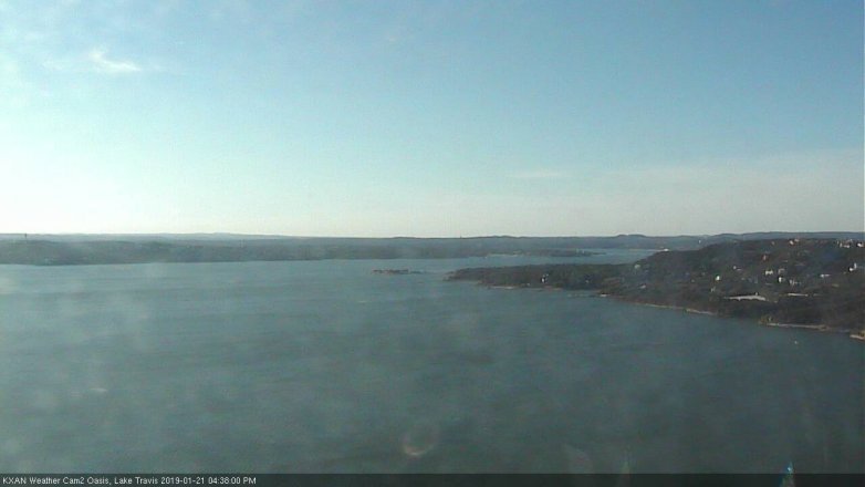 Lake Travis webcam, January 21, 2019 3:40 PM CT