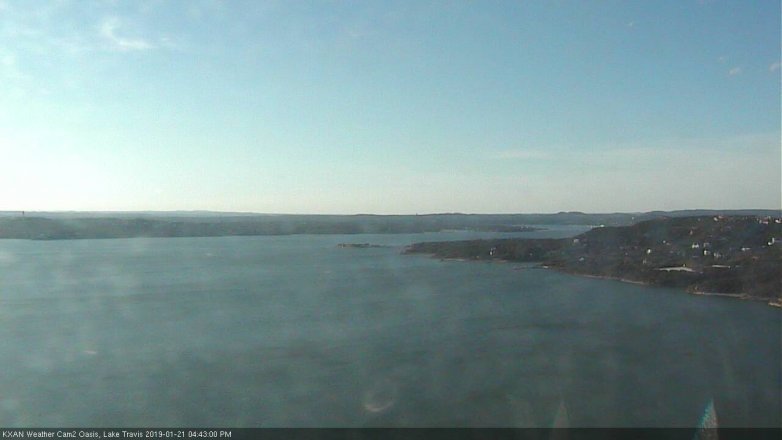 Lake Travis webcam, January 21, 2019 3:45 PM CT