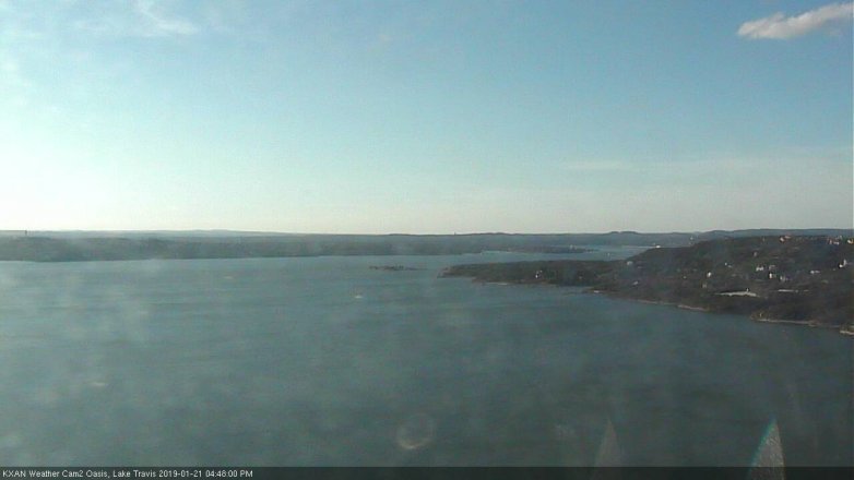 Lake Travis webcam, January 21, 2019 3:50 PM CT