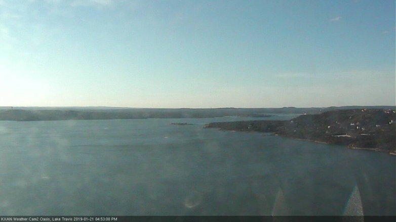 Lake Travis webcam, January 21, 2019 3:55 PM CT