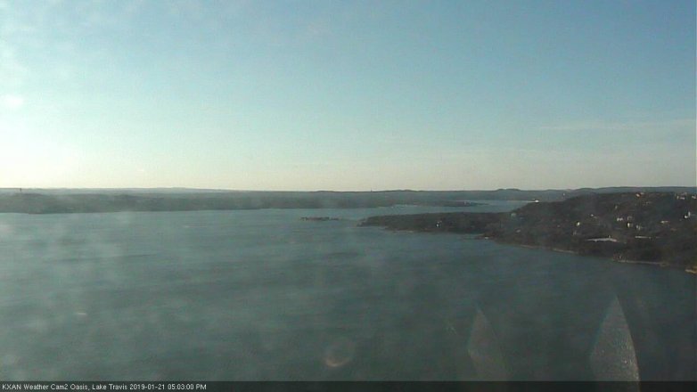 Lake Travis webcam, January 21, 2019 4:05 PM CT
