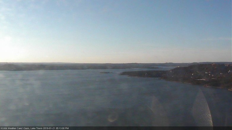 Lake Travis webcam, January 21, 2019 4:15 PM CT