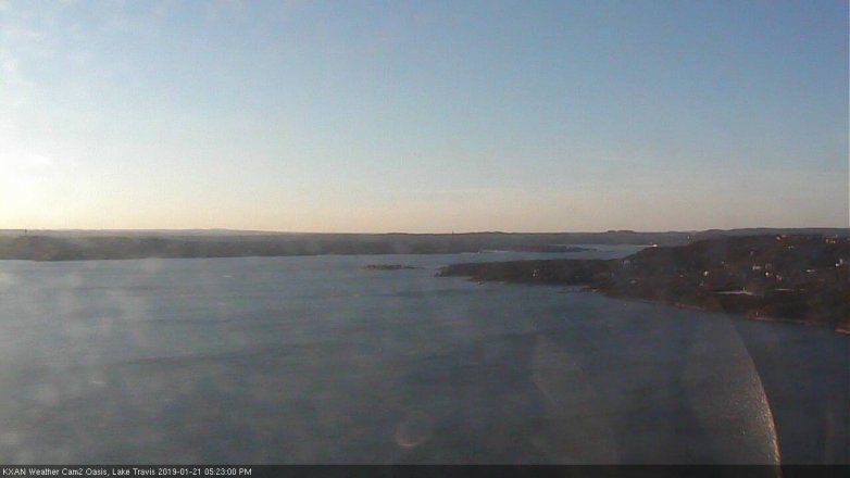 Lake Travis webcam, January 21, 2019 4:25 PM CT