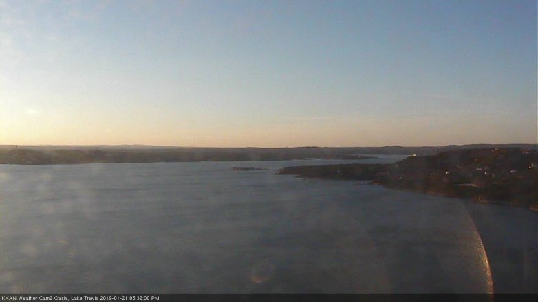 Lake Travis webcam, January 21, 2019 4:35 PM CT