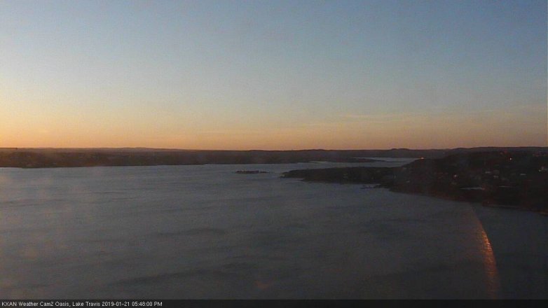 Lake Travis webcam, January 21, 2019 4:50 PM CT