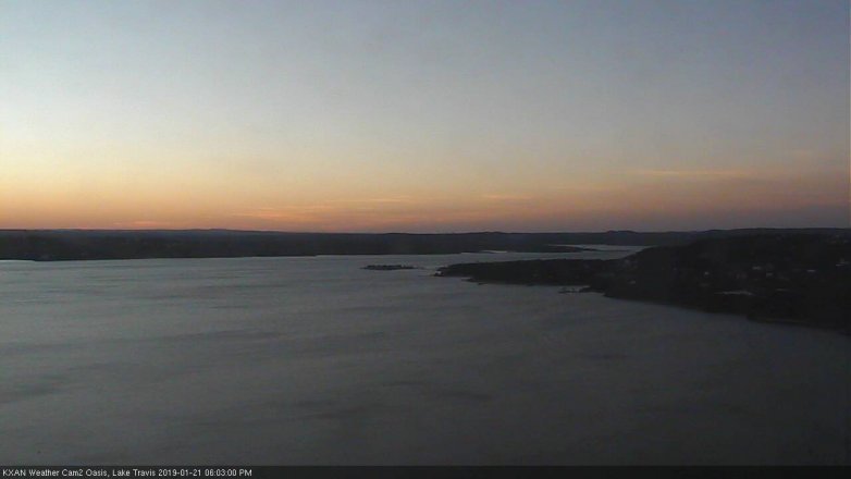 Lake Travis webcam, January 21, 2019 5:05 PM CT