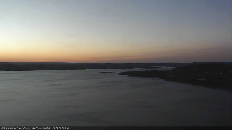 Lake Travis webcam, January 21, 2019 5:10 PM CT