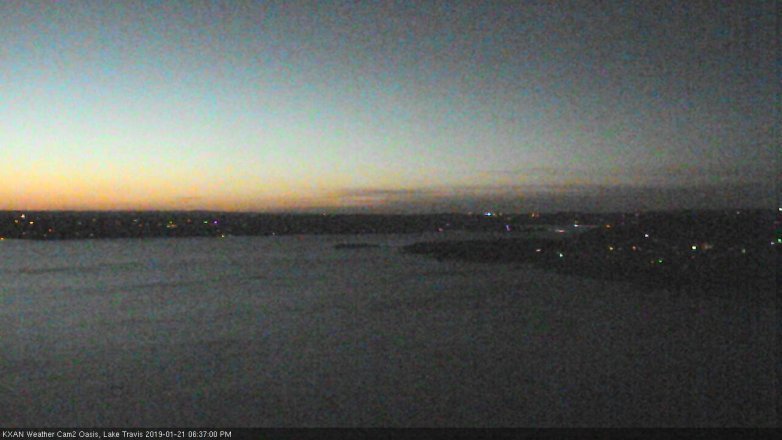 Lake Travis webcam, January 21, 2019 5:40 PM CT