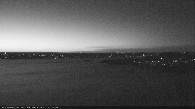 Lake Travis webcam, January 21, 2019 5:45 PM CT