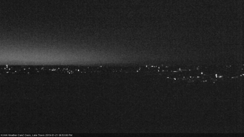 Lake Travis webcam, January 21, 2019 5:55 PM CT