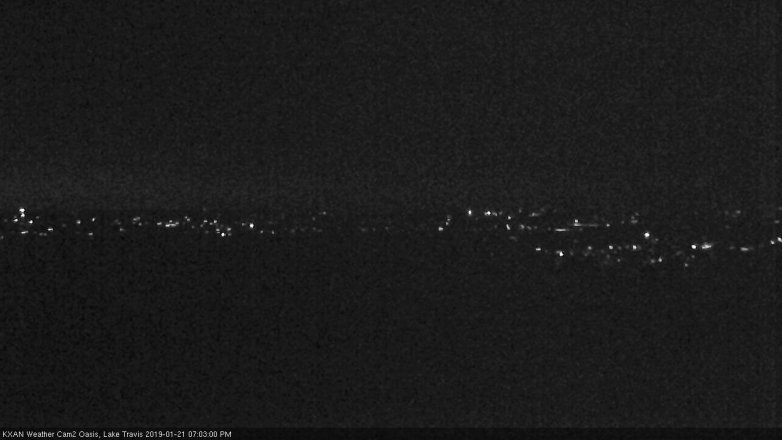 Lake Travis webcam, January 21, 2019 6:05 PM CT
