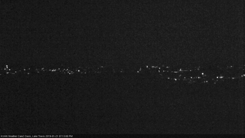 Lake Travis webcam, January 21, 2019 6:15 PM CT