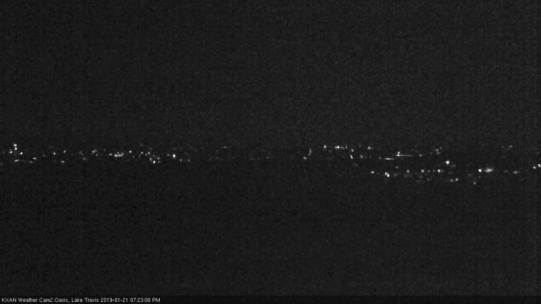 Lake Travis webcam, January 21, 2019 6:25 PM CT