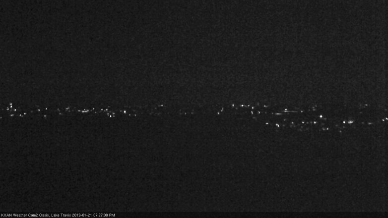Lake Travis webcam, January 21, 2019 6:30 PM CT